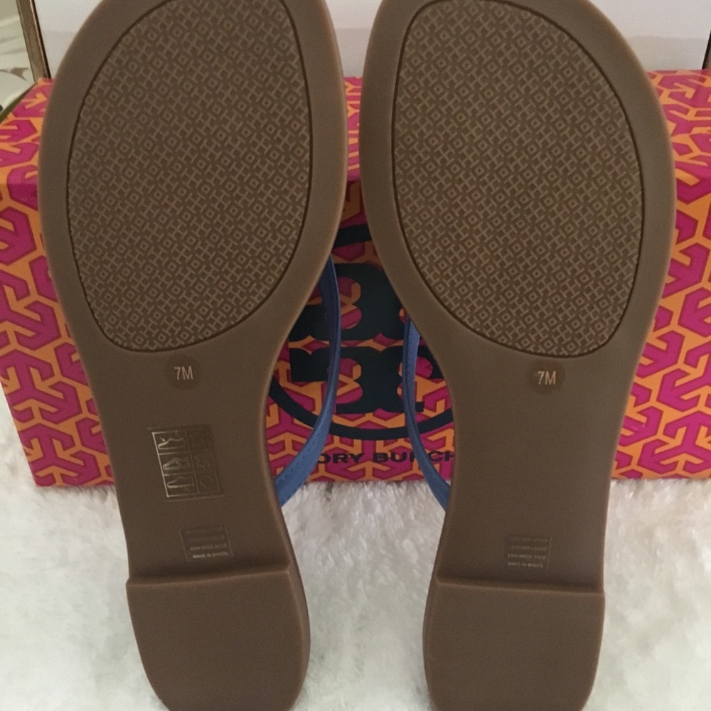 Tory Burch Chambray Terra Thong Veg Leather - Picture 5 of 7